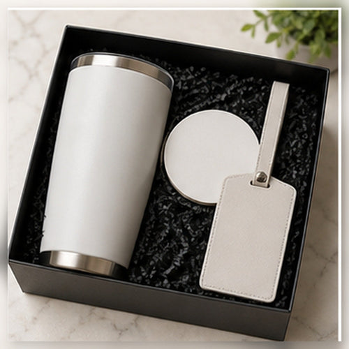 Representative branded gifts and office bundle image for client gifts and local business promotions