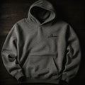Signature Script embroidered heather grey hoodie