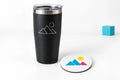 The image illustrates the tumbler-and-coaster option; select your intended set contents.